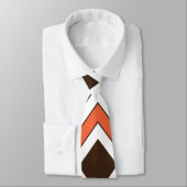 Cravate Motif géométrique orange Brown Diamant (Attaché)