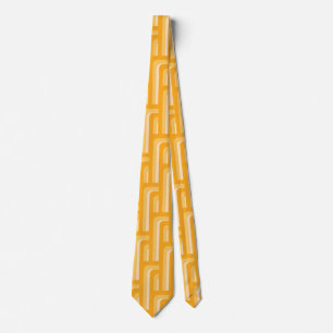 Cravate Motif géométrique rétro-jaune