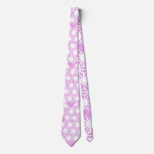 Cravate Motif géométrique rose (Devant)
