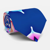 Cravate Motif géométrique rose violet mandala (Roulé)