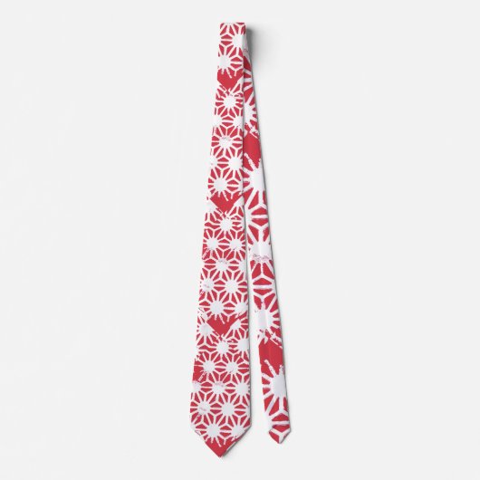 Cravate Motif géométrique rouge (Devant)
