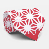 Cravate Motif géométrique rouge (Roulé)