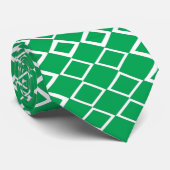 Cravate Motif Géométrique Triangle Diamant Vert (Roulé)