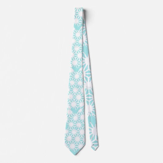 Cravate Motif géométrique turquoise (Devant)