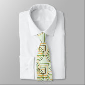 Cravate Motif géométrique vert (Attaché)