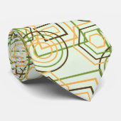 Cravate Motif géométrique vert (Roulé)