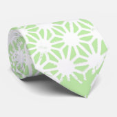 Cravate Motif géométrique vert pomme (Roulé)
