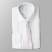 Cravate Motif Gingham Rose Quartz Rose Et Pastel (Attaché)