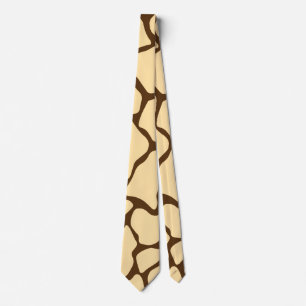 Cravate Motif Girafe Marron – Impression Animale Minimale