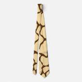 Cravate Motif Girafe Marron – Impression Animale Minimale (Dos)