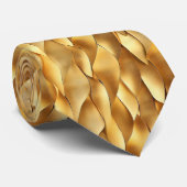 Cravate Motif Gold Abstrait (Roulé)