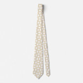 Cravate Motif Gold Art Déco en blanc (Devant)