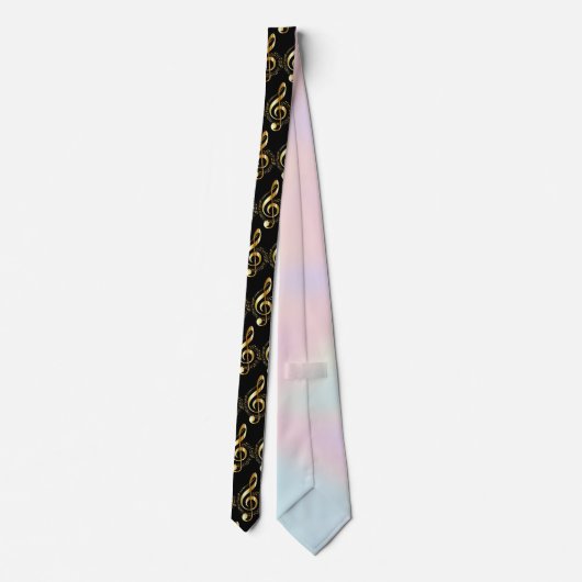 Cravate Motif Gold Clef (Dos)