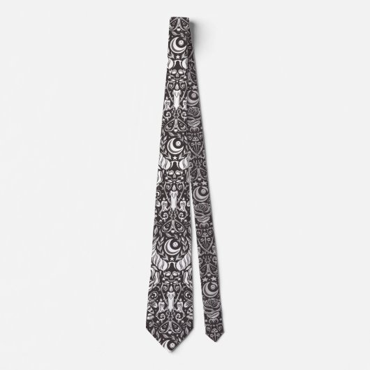 Cravate Motif gothique monochrome (Devant)