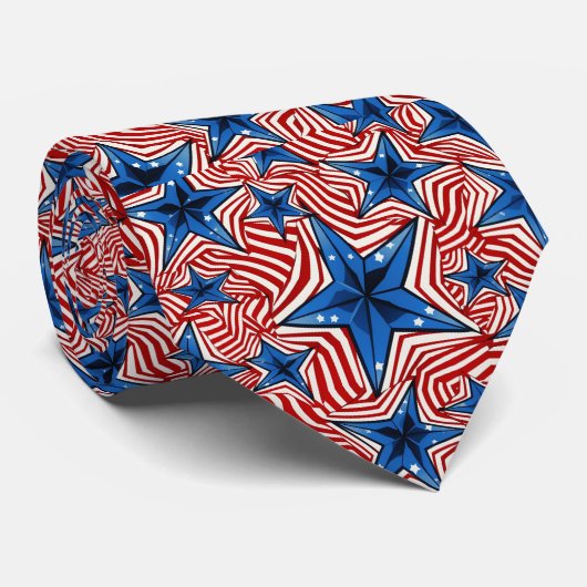 Cravate Motif Gras Stars & Stripes (Roulé)