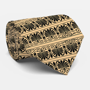 Cravate Motif grec méditerranéen arabe Brown