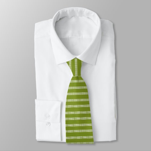 Cravate Motif grecque verte (Attaché)