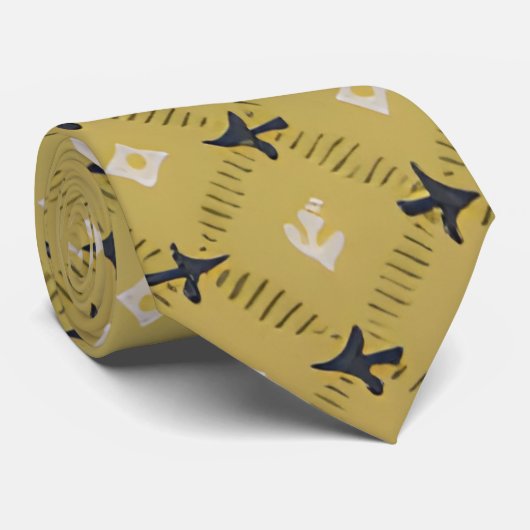 Cravate Motif Green Retro (Roulé)