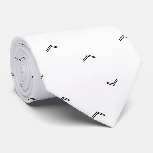 Cravate Motif gris blanc simple moderne pour lui (Roulé)