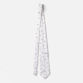 Cravate Motif gris blanc simple moderne pour lui (Dos)