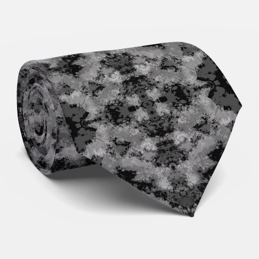 Cravate Motif gris chic (Roulé)