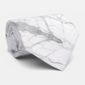 Cravate Motif gris et Marbre blanc (Roulé)