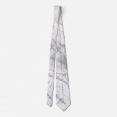 Cravate Motif gris et Marbre blanc (Dos)