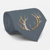 Cravate Motif gris foncé des cerfs Antlers (Roulé)