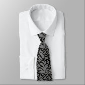Cravate Motif gris noir et argent (Attaché)