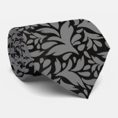 Cravate Motif gris noir et argent (Roulé)