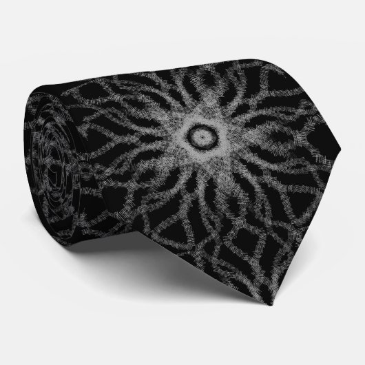 Cravate Motif Hachuré Symétrique Abstrait (Roulé)