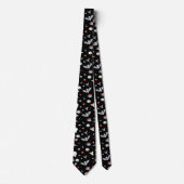 Cravate Motif Halloween Black Witch Ghosts (Devant)
