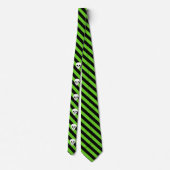 Cravate Motif Halloween noir et vert (Dos)