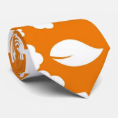 Cravate Motif hawaïen orange (Roulé)