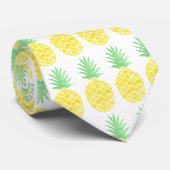 Cravate Motif hawaïen tropical d'ananas d'aquarelle (Roulé)