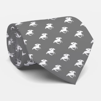 Cravate Motif hippique| Gris