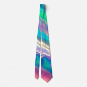 Cravate Motif holographique Rainbow coloré (Dos)