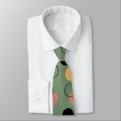 Cravate motif homme design Abstrait vert design (Attaché)