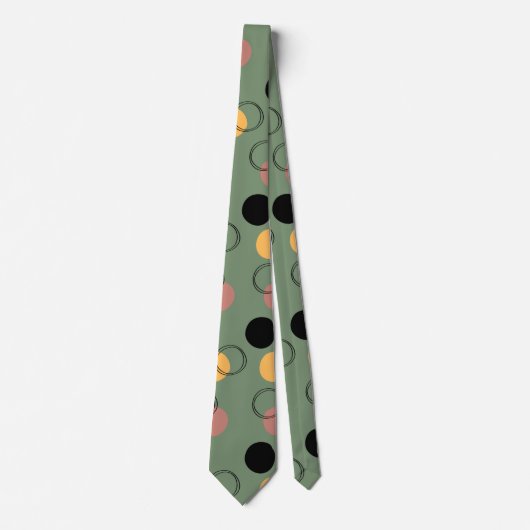 Cravate motif homme design Abstrait vert design (Devant)
