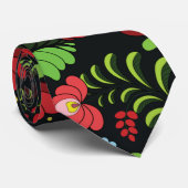 Cravate Motif hongrois de la broderie de Matyo (Roulé)