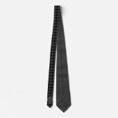 Cravate Motif Houndstooth Monogrammé Bois Noir & Gris (Dos)