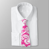 Cravate Motif humide rose chaud (Attaché)