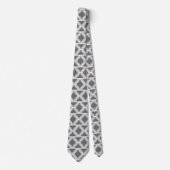 Cravate Motif Ikat Aztec - gris foncé et clair / gris (Devant)