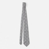 Cravate Motif Ikat Aztec - Nuances de gris / gris (Dos)