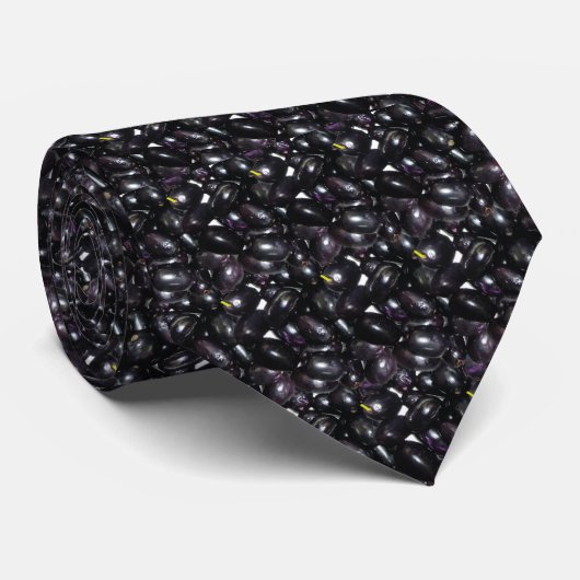 Cravate Motif indien Blackberry Fruit (Roulé)