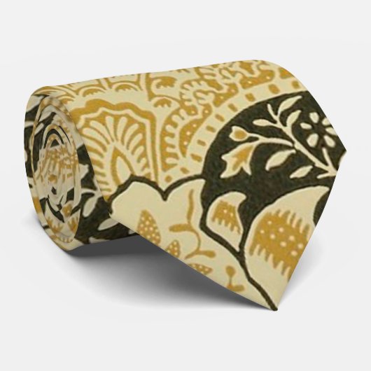 Cravate Motif indien d'or, William Morris (Roulé)