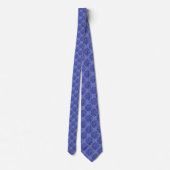 Cravate Motif Indigo bleu foncé rayé sur bleu (Dos)