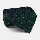 Cravate Motif informatique numérique code binaire de techn (Roulé)