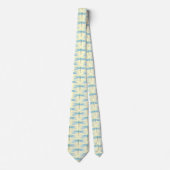 Cravate Motif Insectes Anciens Libellule Bleue (Devant)