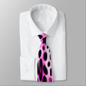 Cravate Motif Isométrique vertical Leopard rose 3D (Attaché)